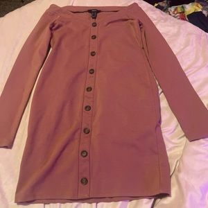 forever 21 pink button up dress